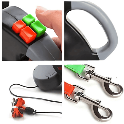 Rotating double dog leash (3m) - No tangling of the leashes