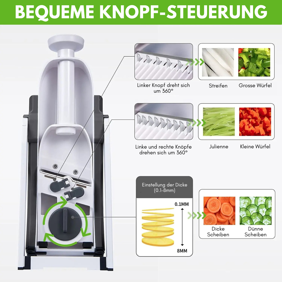 Time-saving vegetable cutter - slices, strips and more!