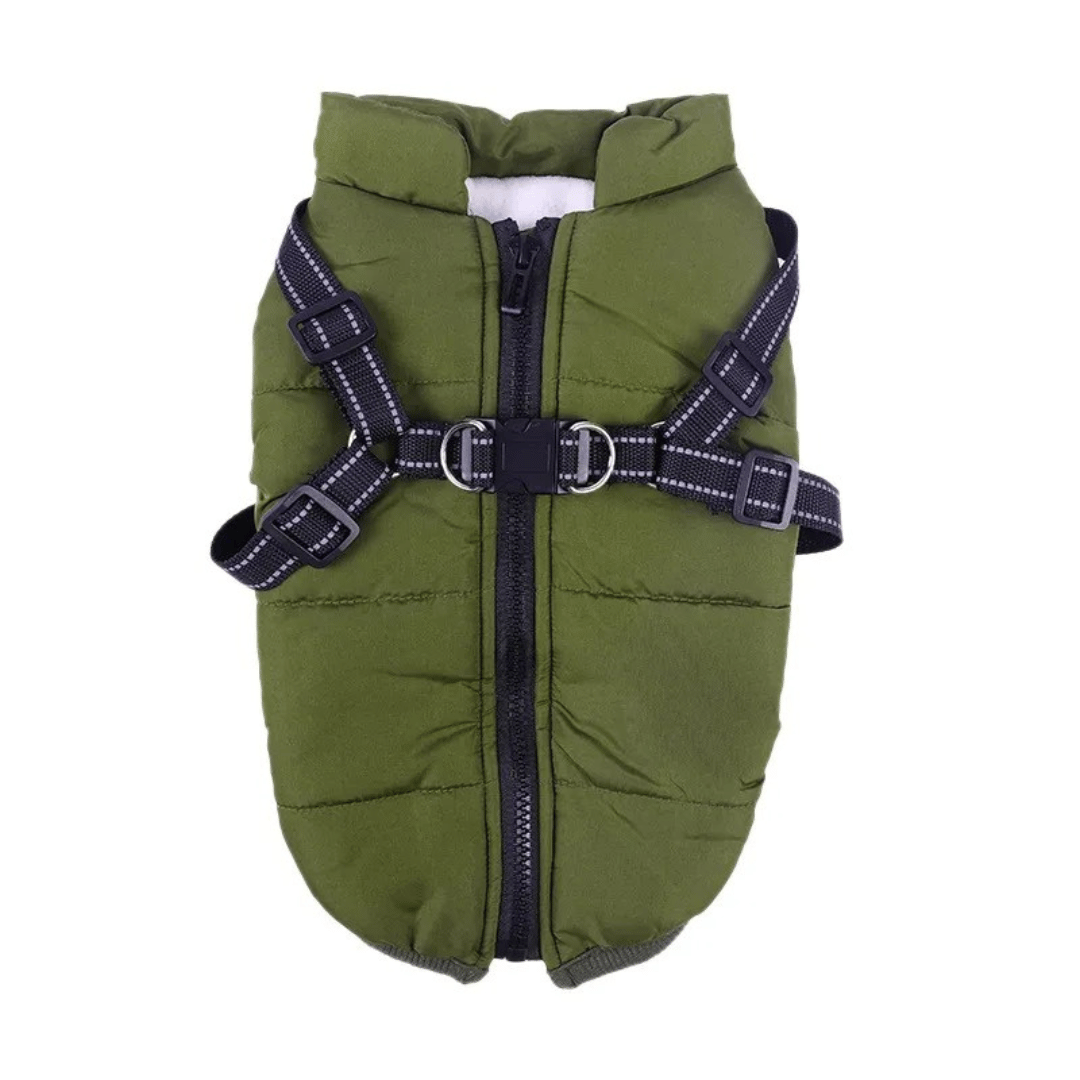 Veste d'hiver douillette et imperméable pour chien