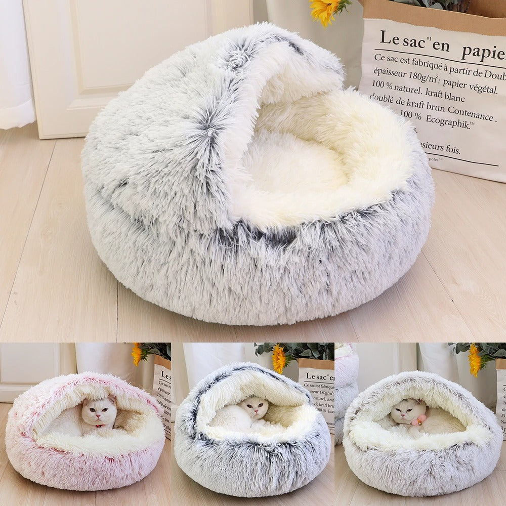 Lit en peluche | Lit douillet pour chat en peluche