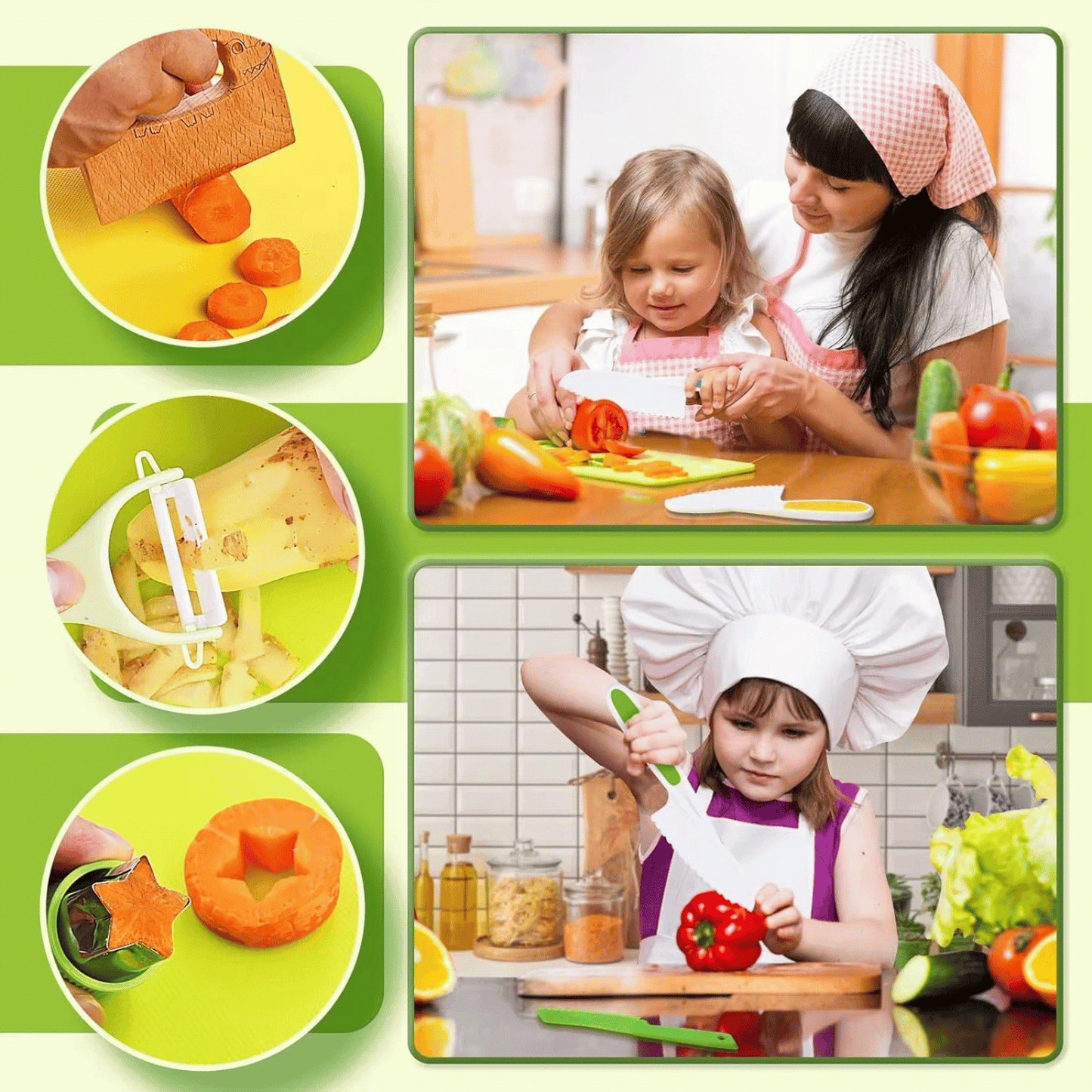 Kitchen set for children - learn to cut without risk