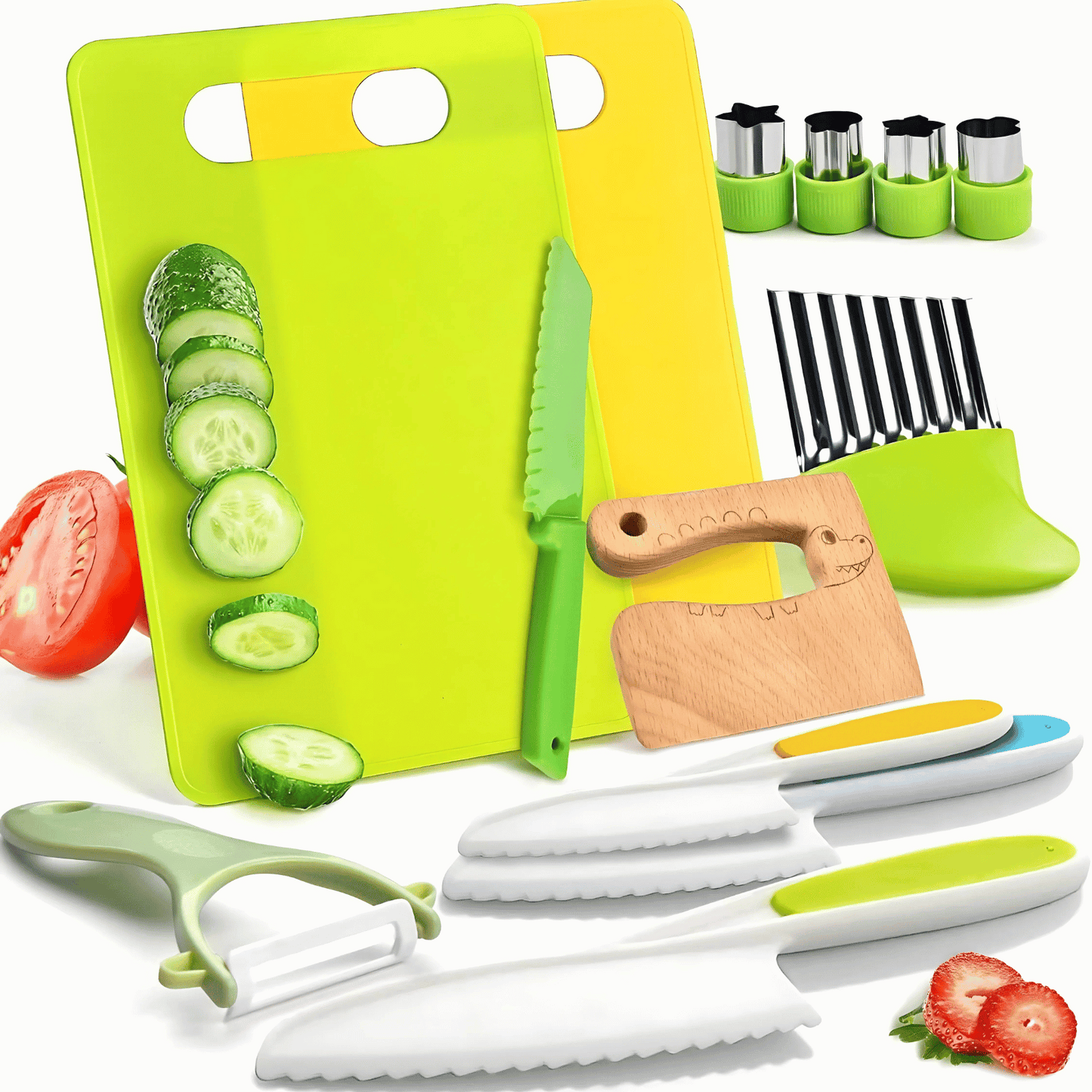 Kitchen set for children - learn to cut without risk