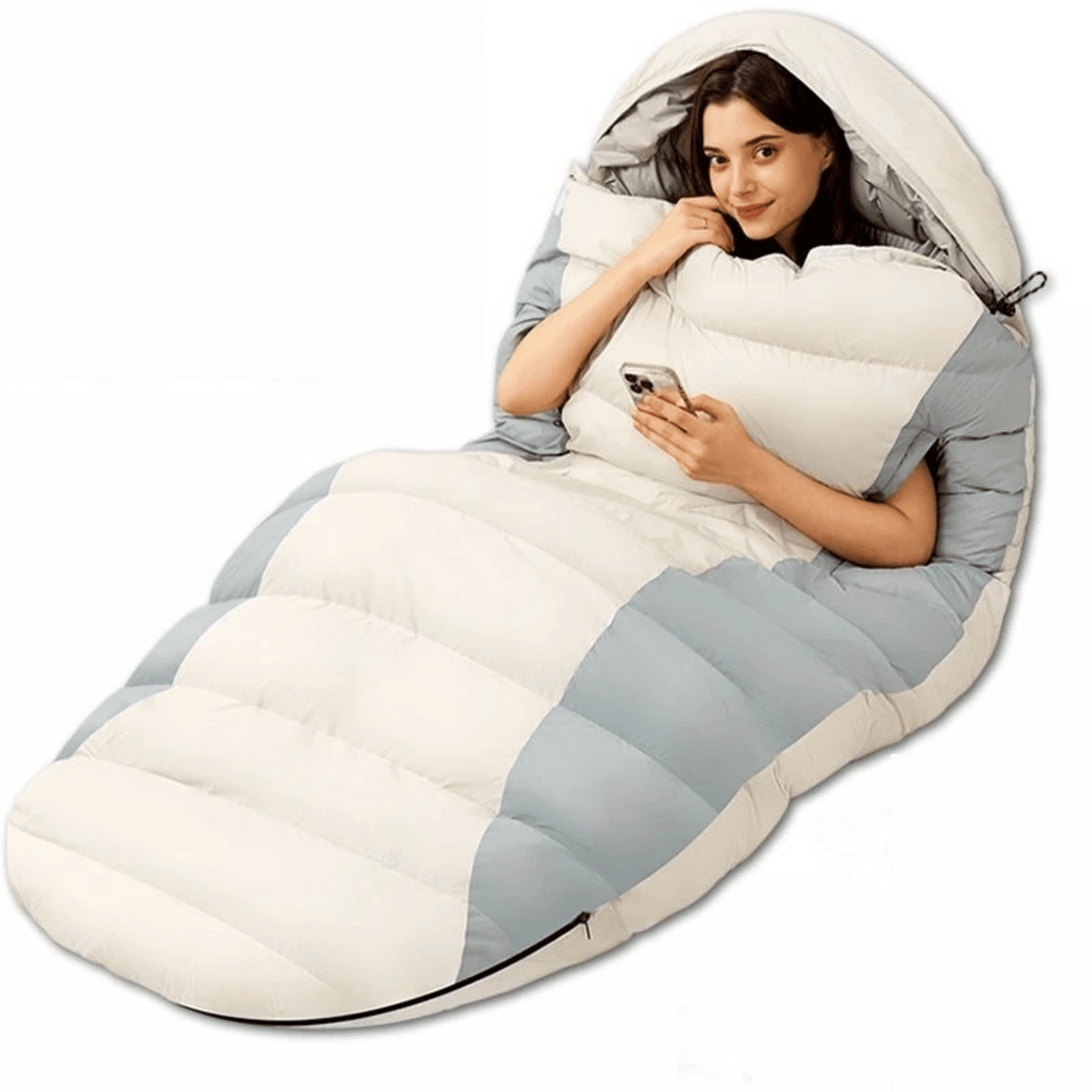 Flexible down-wool sleeping bag 