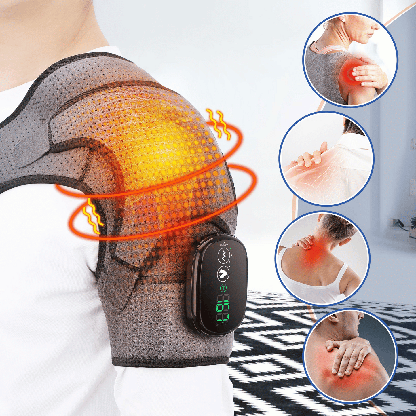 2in1 shoulder massager