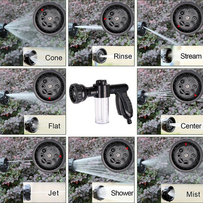 Buse de pulvérisation 8 en 1 pour voiture, jardin et animaux domestiques