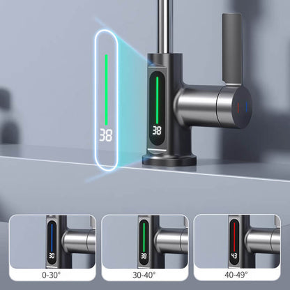 3-in-1 Wasserhahn mit LED-Temperaturanzeige