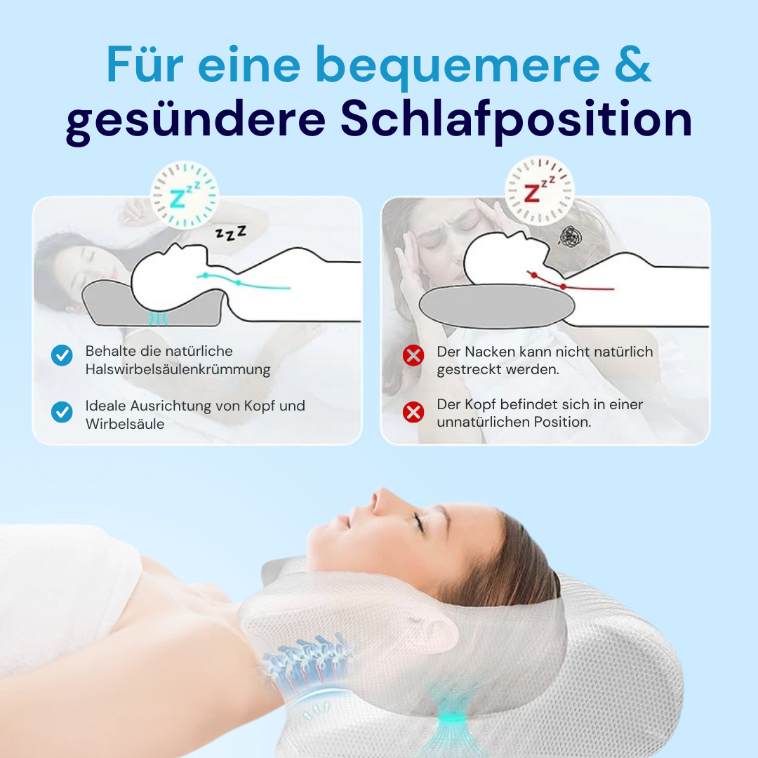 2in1 Ergonomisches Kissen - Erholsamer Schlaf ohne Verspannungen