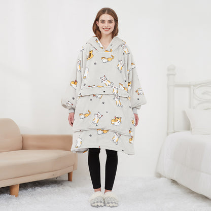 USB Heated Hooded Lazy Sleepwear