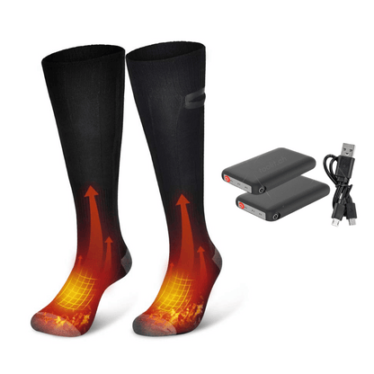 Double heated socks rechargeable