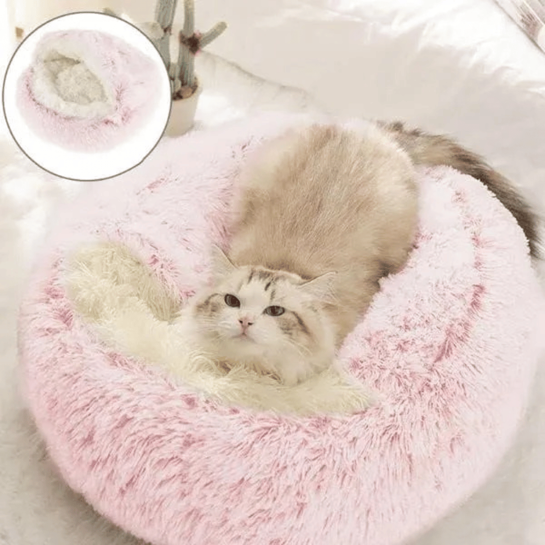 Lit en peluche | Lit douillet pour chat en peluche