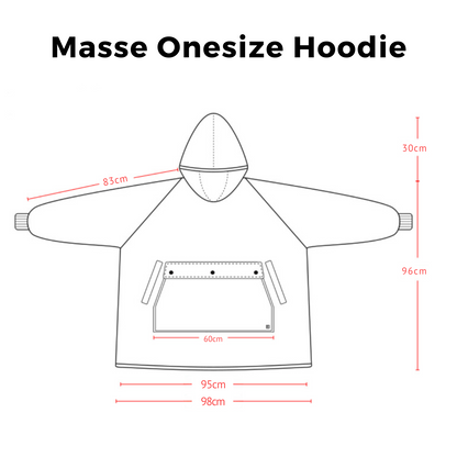 USB beheizbarer Oversize Hoodie mit Tasche