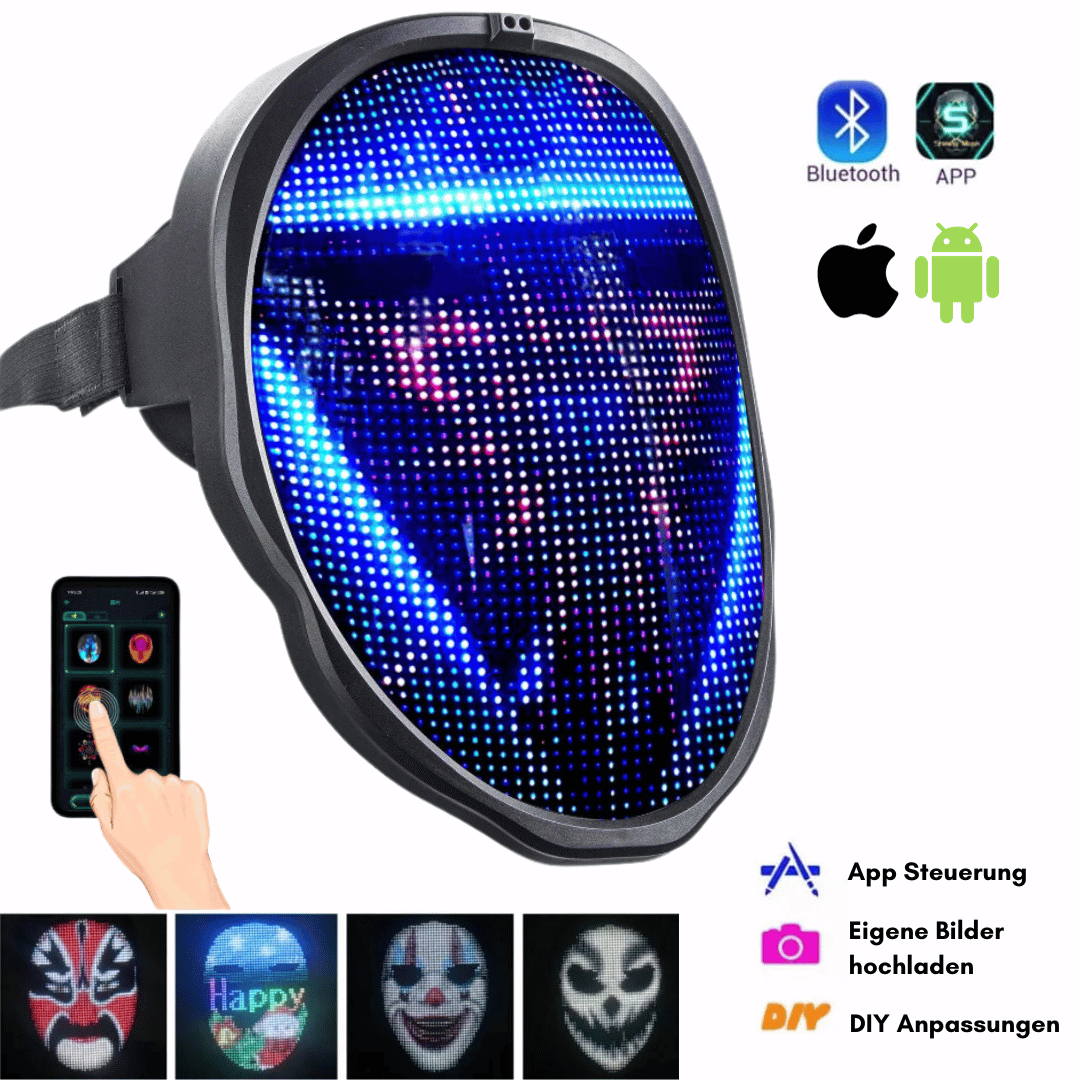 LED SMART MASK for Halloween - Always the right costume