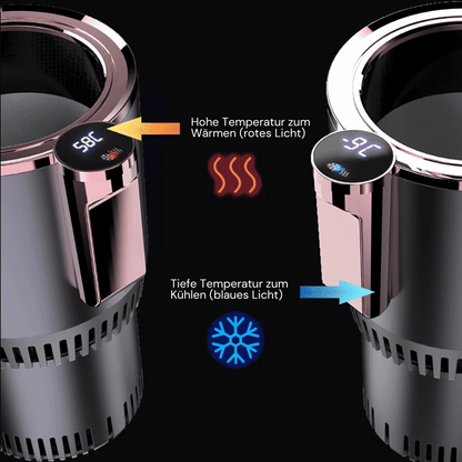 Smart cooling and heating cup for the car