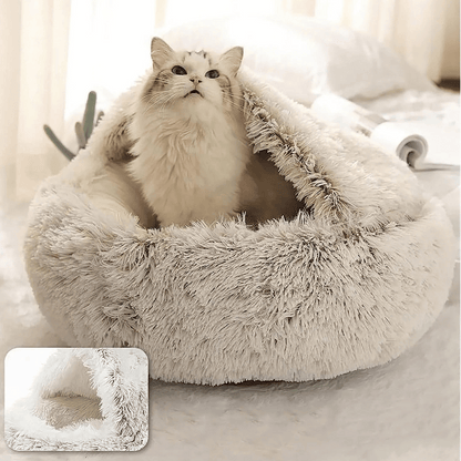 Lit en peluche | Lit douillet pour chat en peluche