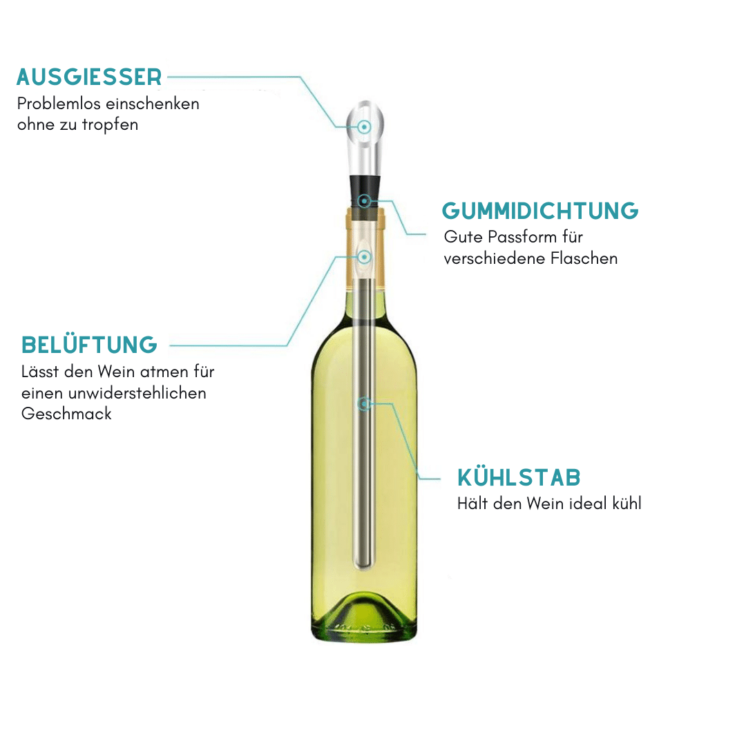 Tige de refroidissement du vin 2en1 